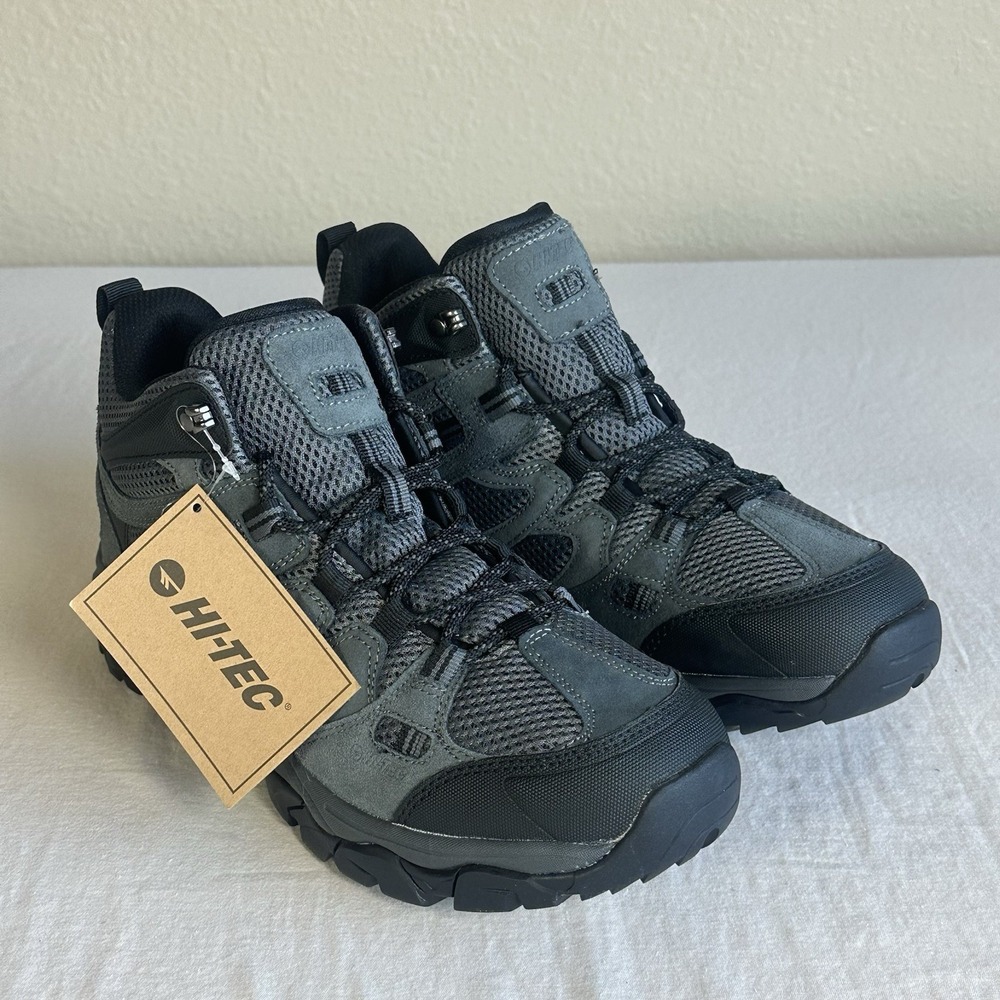 Hi-Tec Men's Ravus Mid‎ Gray/Black Hiking Boots Shoes Size 10 NWT